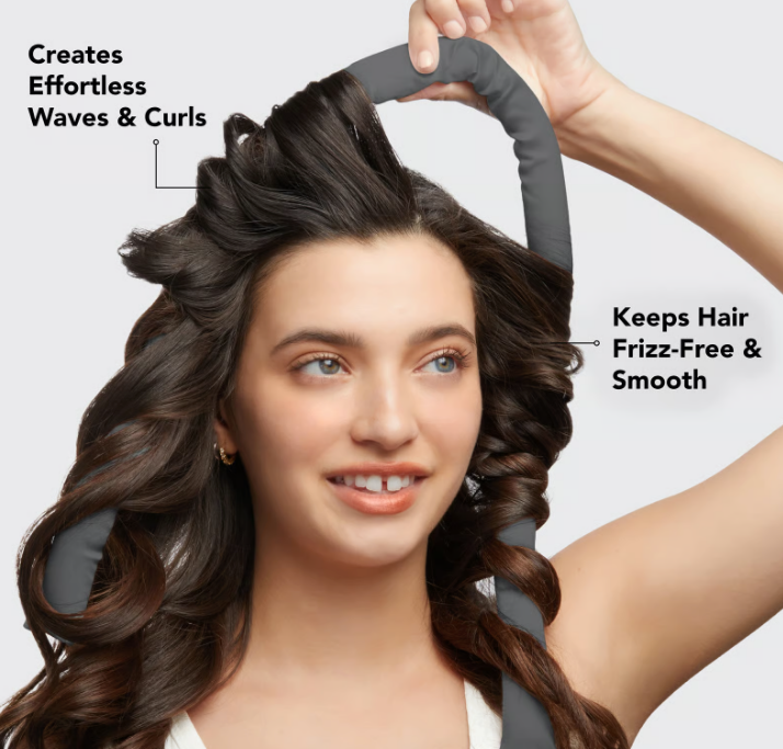 kitsch® satin heatless curling set (grey)