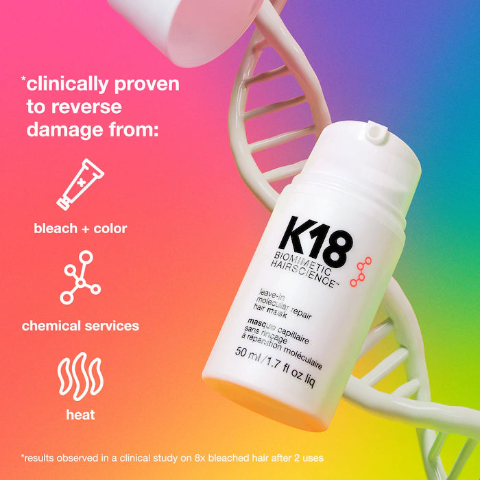 k18 leave-in molecular repair hair mask (50ml)
